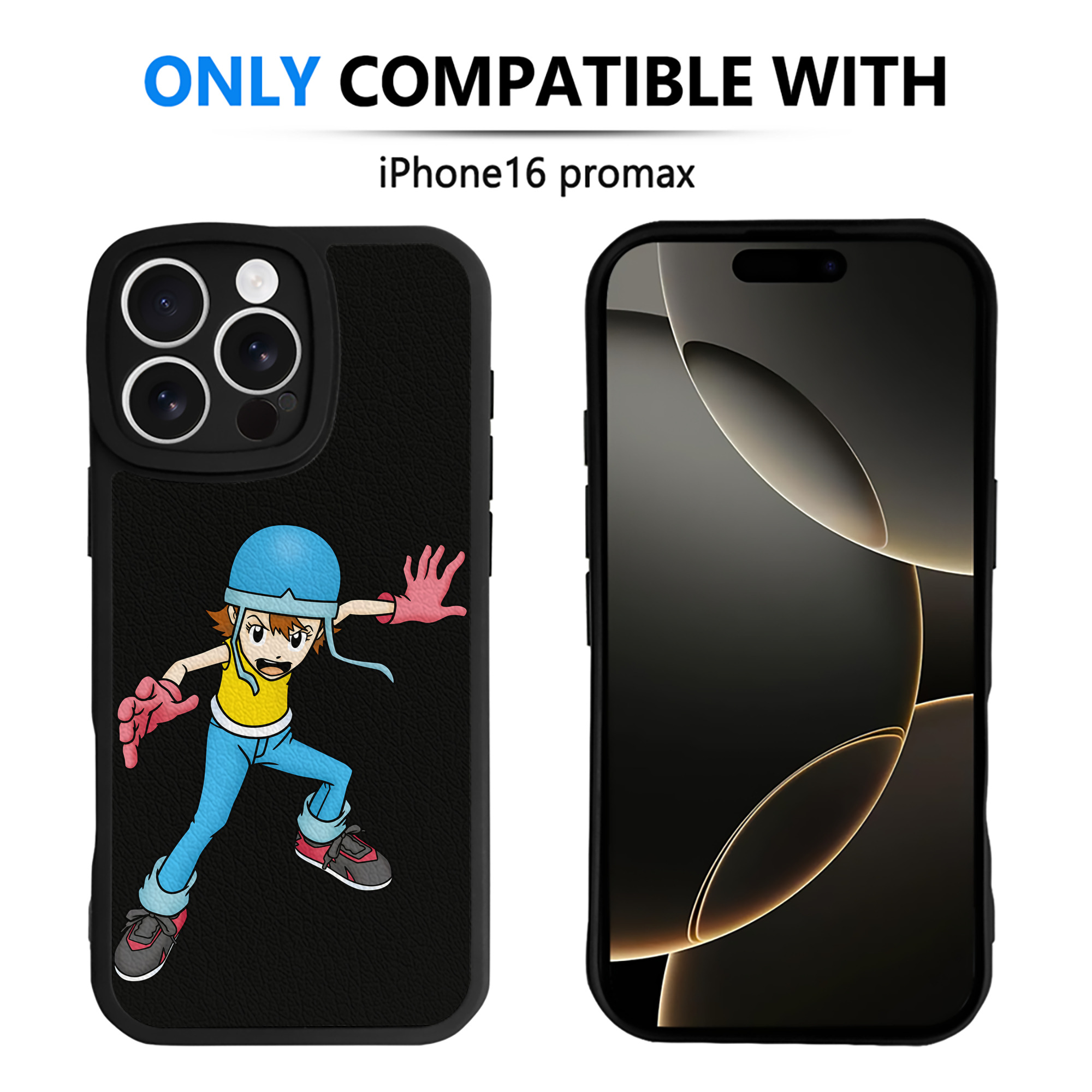 （画像用） Digimon デジタルモンスター/デジモン 【iPhone 16シリーズ対応】シリコンスマホケース（レザー調） 材質：シリコン
